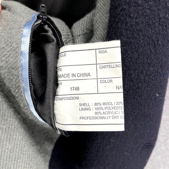 METROPOLITAN VIEW‎ Coat Mens Large Navy Blue - Picture 14 of 16